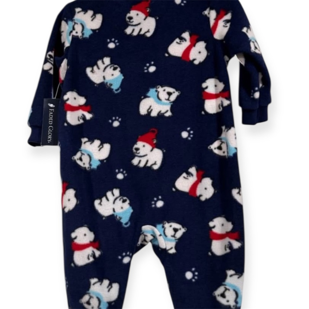 Faded Glory Polar Bear Onesie NWT - Picture 2 of 5